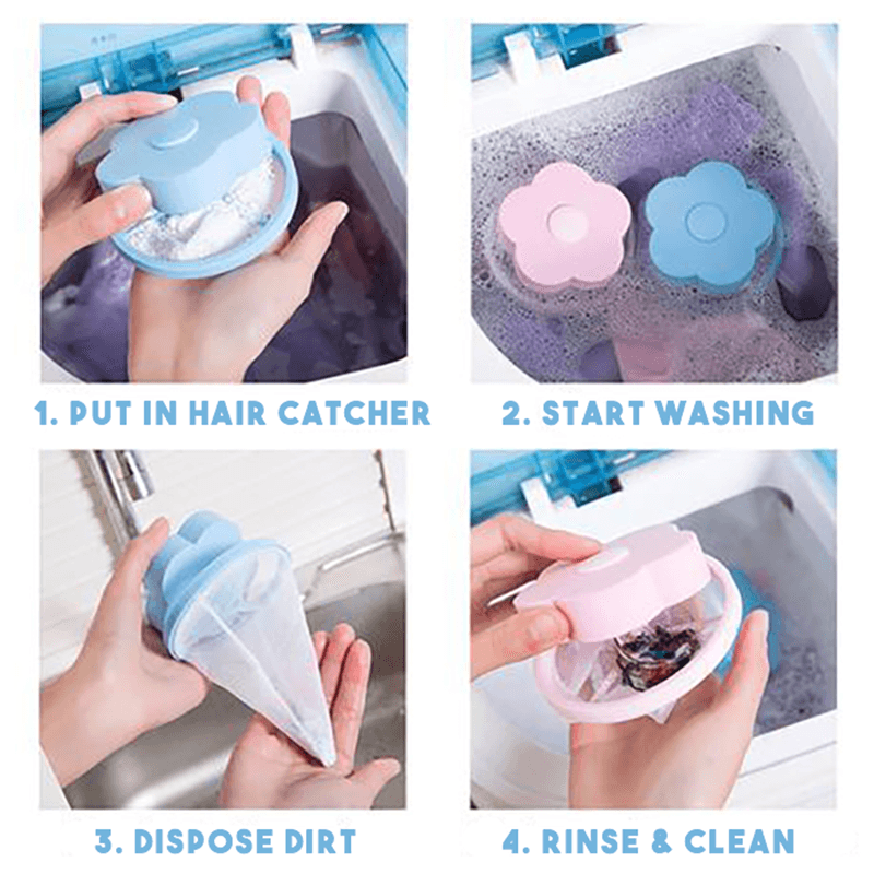 Pet Hair Catcher Laundry Remover Washing Machine Lint Reusable Pet Fur Lint  Catcher Filtering Ball Reusable Cleaning Accessories